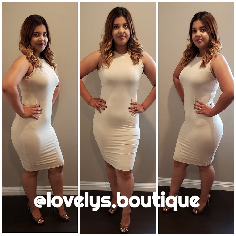 $10 SALE Beige Bodycon Dress